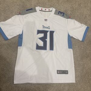 NFL Nike On Field Tennessees Titans Byard #31 Jersey Mens XL White/Blue